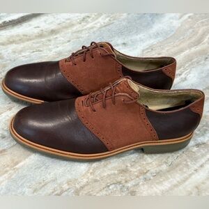 Men’s COLE HAAN Grand OS brown leather derby shoes- Size 10.5